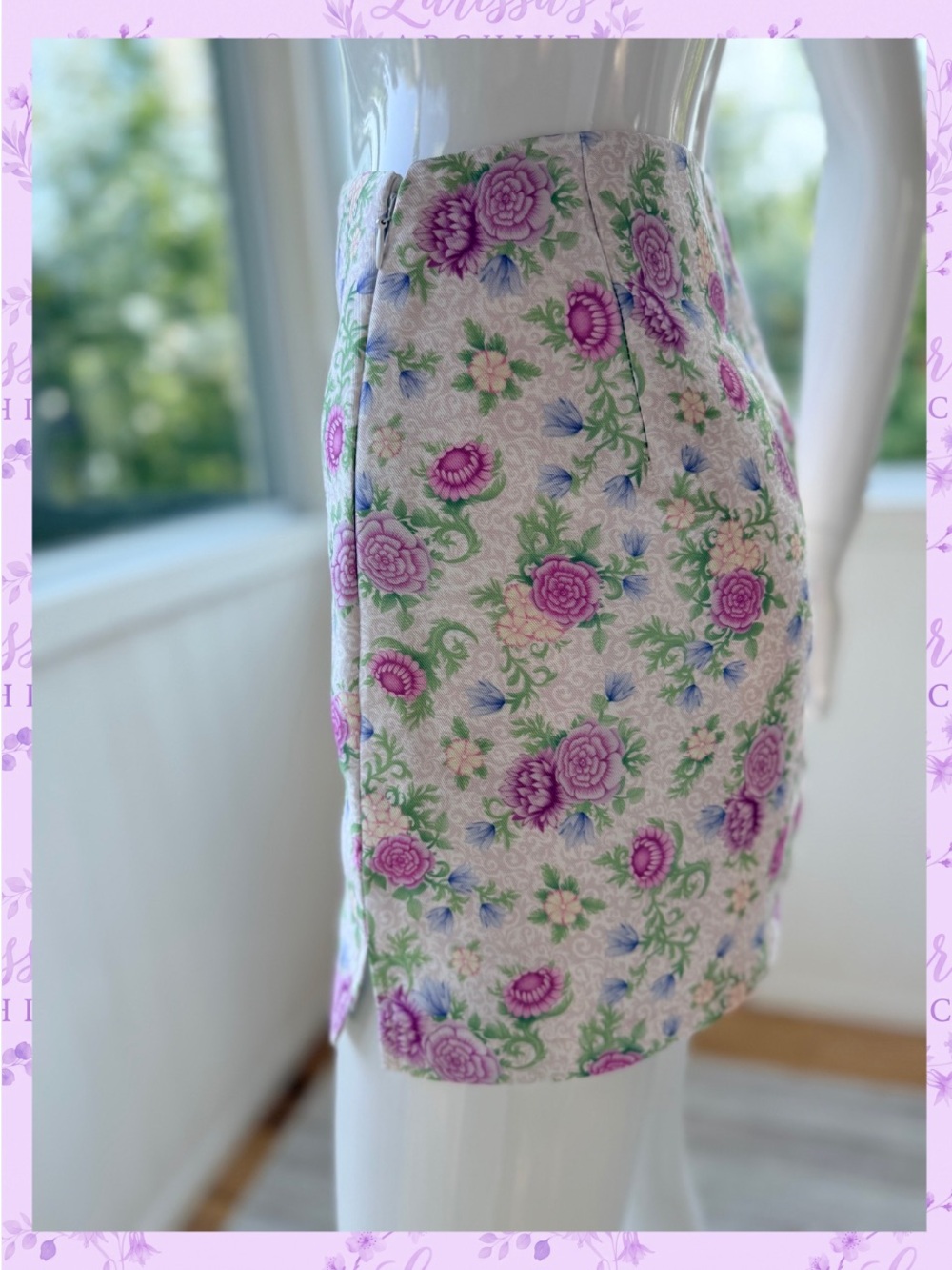 Sugar Thrillz Dolls Kill Blooming Polaroid Fever Floral Jacquard Mini Skirt | XS - Picture 3 of 9